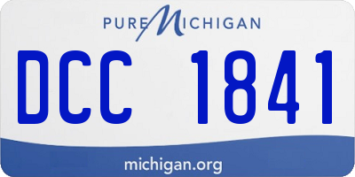 MI license plate DCC1841