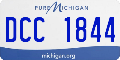 MI license plate DCC1844
