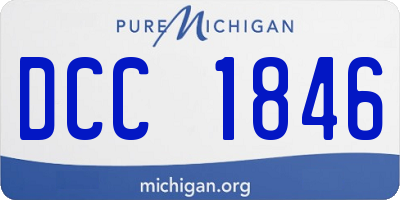 MI license plate DCC1846