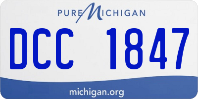 MI license plate DCC1847