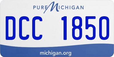 MI license plate DCC1850