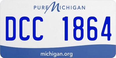 MI license plate DCC1864