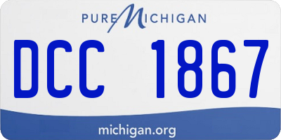 MI license plate DCC1867