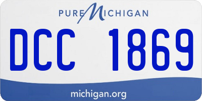 MI license plate DCC1869