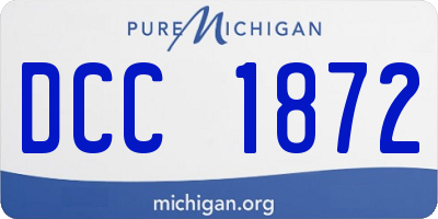 MI license plate DCC1872