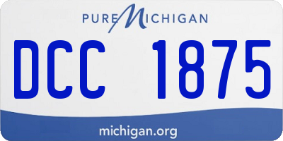 MI license plate DCC1875