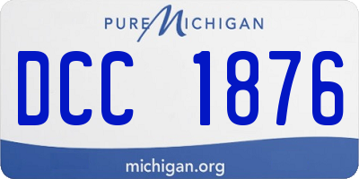 MI license plate DCC1876