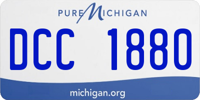 MI license plate DCC1880