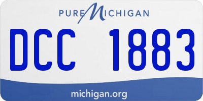 MI license plate DCC1883