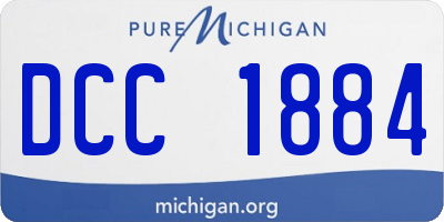 MI license plate DCC1884