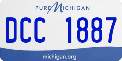 MI license plate DCC1887