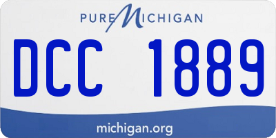 MI license plate DCC1889