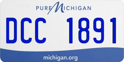 MI license plate DCC1891