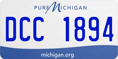 MI license plate DCC1894