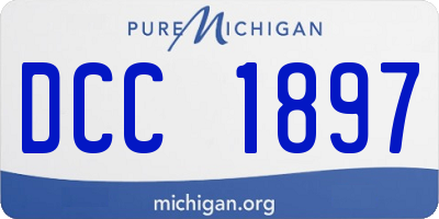 MI license plate DCC1897
