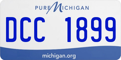 MI license plate DCC1899