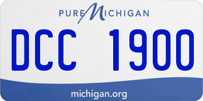 MI license plate DCC1900