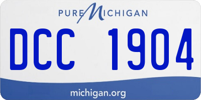 MI license plate DCC1904