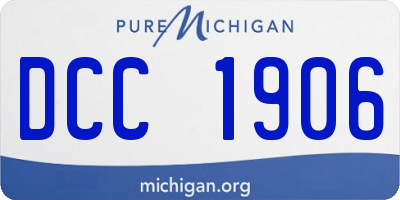 MI license plate DCC1906