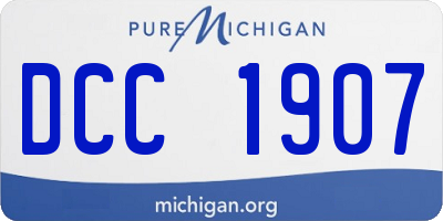 MI license plate DCC1907