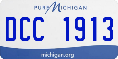 MI license plate DCC1913