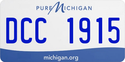 MI license plate DCC1915