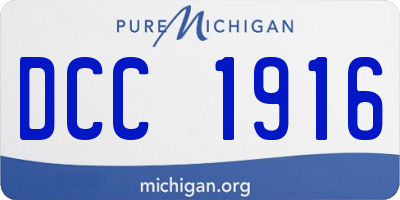 MI license plate DCC1916
