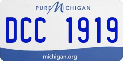 MI license plate DCC1919
