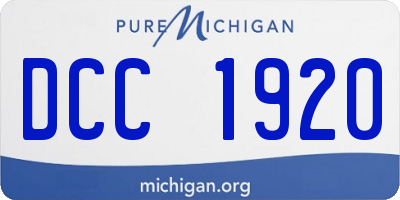 MI license plate DCC1920