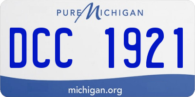 MI license plate DCC1921