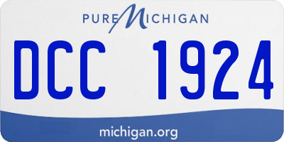 MI license plate DCC1924