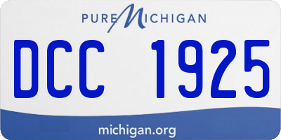 MI license plate DCC1925