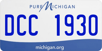 MI license plate DCC1930