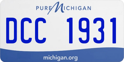 MI license plate DCC1931