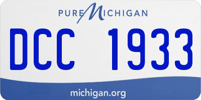 MI license plate DCC1933