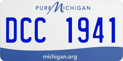 MI license plate DCC1941