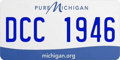 MI license plate DCC1946