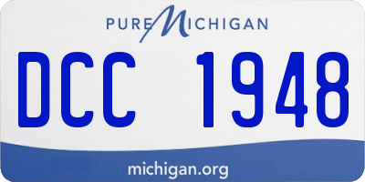MI license plate DCC1948