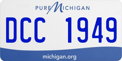 MI license plate DCC1949