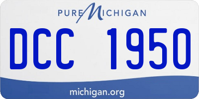 MI license plate DCC1950