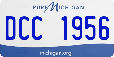 MI license plate DCC1956