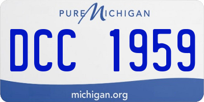 MI license plate DCC1959