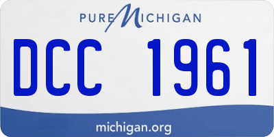 MI license plate DCC1961