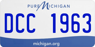 MI license plate DCC1963