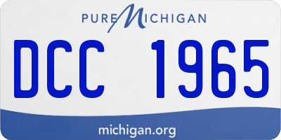 MI license plate DCC1965