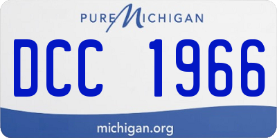 MI license plate DCC1966