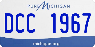 MI license plate DCC1967