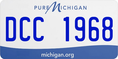 MI license plate DCC1968