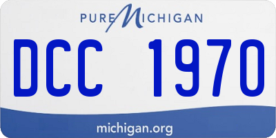 MI license plate DCC1970