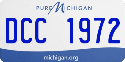 MI license plate DCC1972